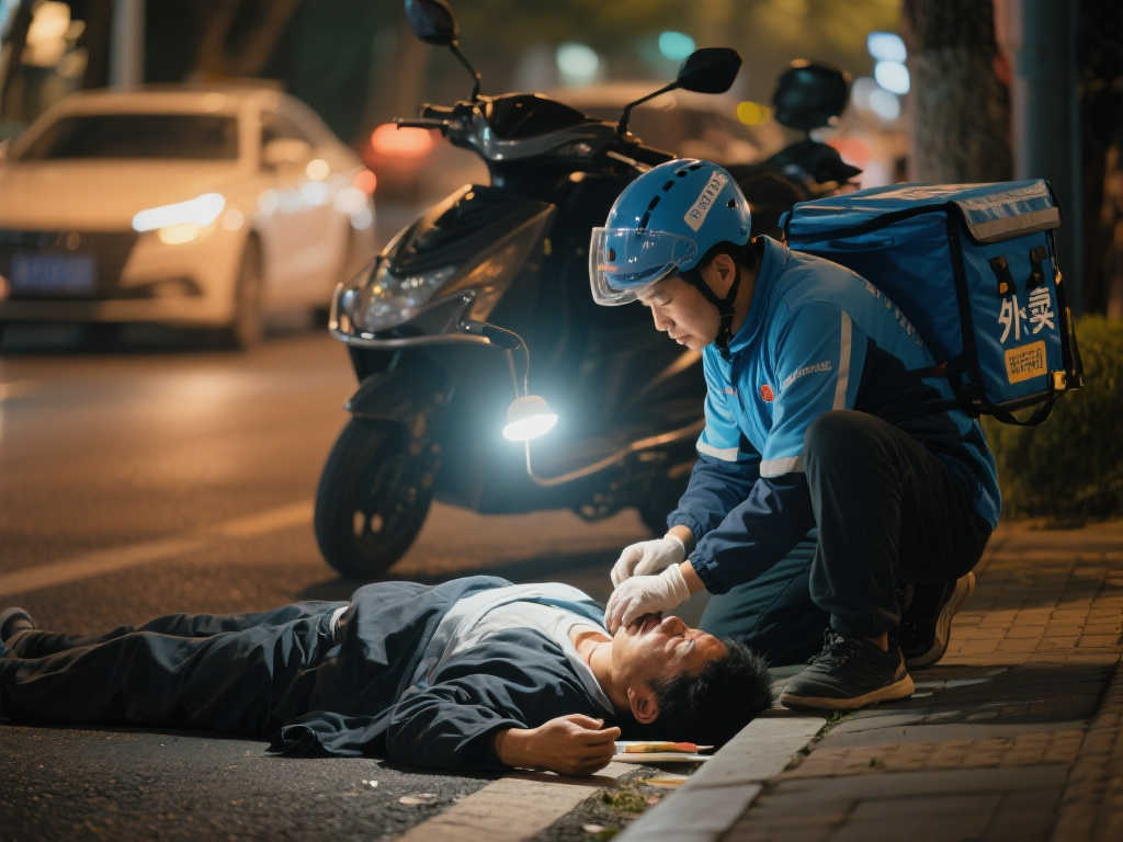 顺丰快递员街头救治受伤老人:助人为乐不容犹豫! 顺丰快递员街头救治受伤老人:助人为乐不容犹豫!