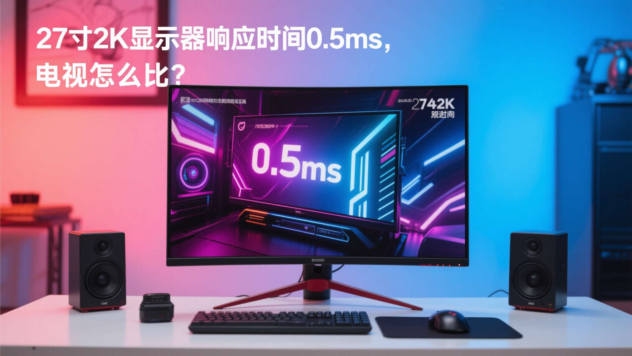 75hz的显示器打游戏能开到多少帧 不少显示器忠实用户提出反驳:"27寸2K显示器响应时间0.5ms,电视怎么比?"